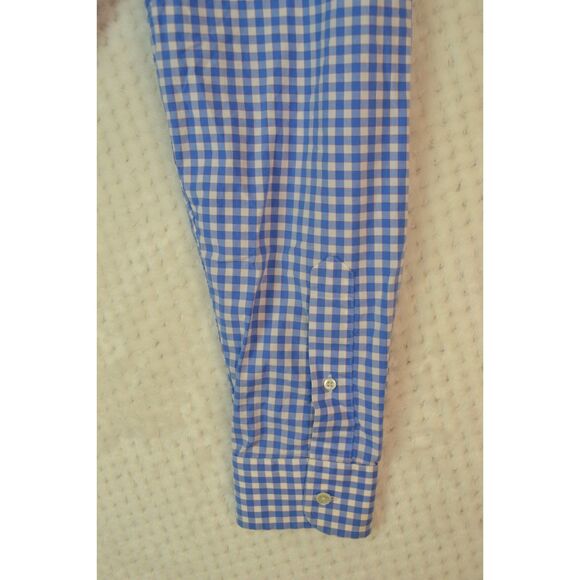 Vineyard Vines Men's XL Cooper Premium 120's Blue Checkered Button Down Shirt - Picture 10 of 12